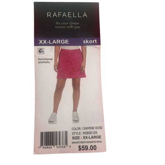 Women's Rafaella‎ Comfort Waistband Front Pockets Stretch Skort Size XXL - Picture 7 of 7